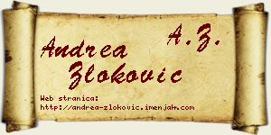 Andrea Zloković vizit kartica